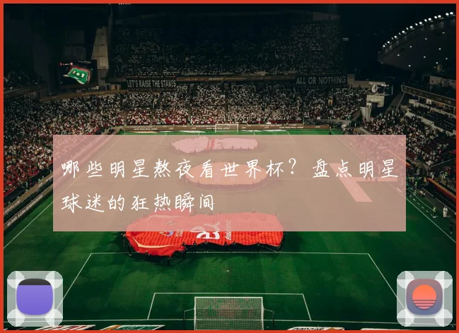 哪些明星熬夜看世界杯?盘点明星球迷的狂热瞬间