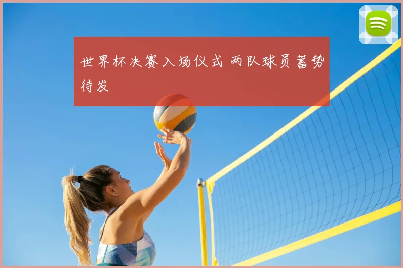 世界杯决赛入场仪式 两队球员蓄势待发